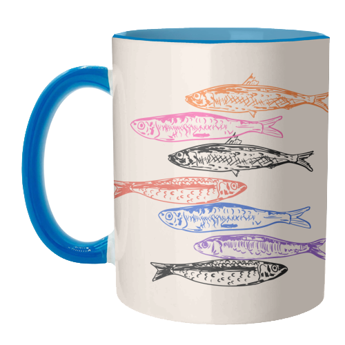 Retro Sardines - unique mug by EZbie