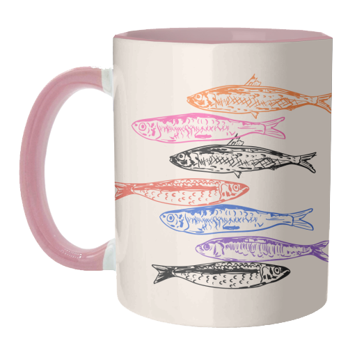 Retro Sardines - unique mug by EZbie