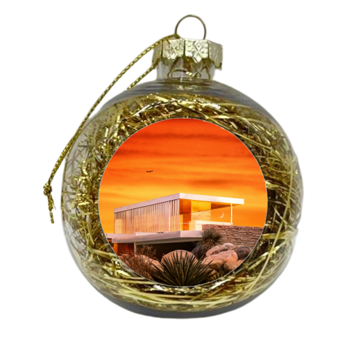 Retro Summer House - xmas bauble by taudalpoi