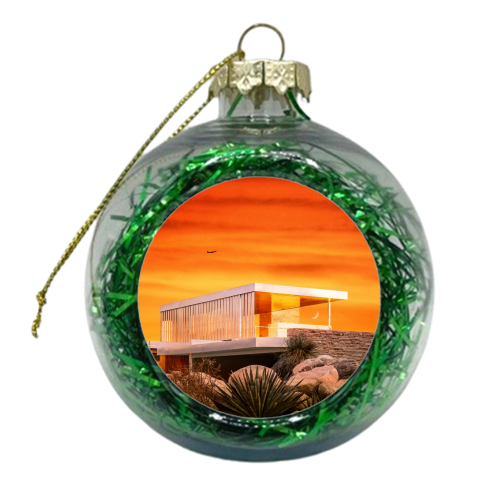 Retro Summer House - xmas bauble by taudalpoi