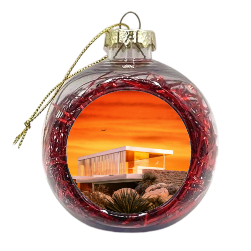Retro Summer House - xmas bauble by taudalpoi