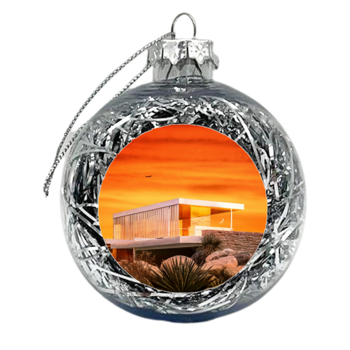 Retro Summer House - xmas bauble by taudalpoi