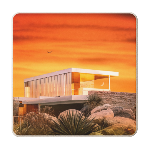 Retro Summer House - personalised beer coaster by taudalpoi