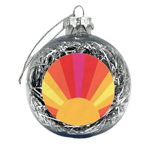 Retro Sun - xmas bauble by Chimps Tea Party
