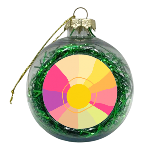 Retro Sunrise Glam #1 #wall #art - xmas bauble by Anita Bella Jantz