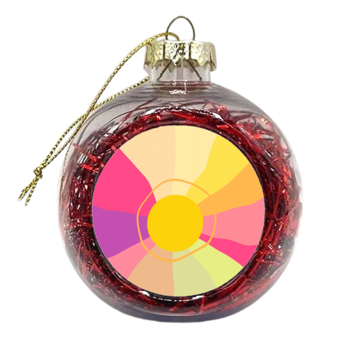 Retro Sunrise Glam #1 #wall #art - xmas bauble by Anita Bella Jantz