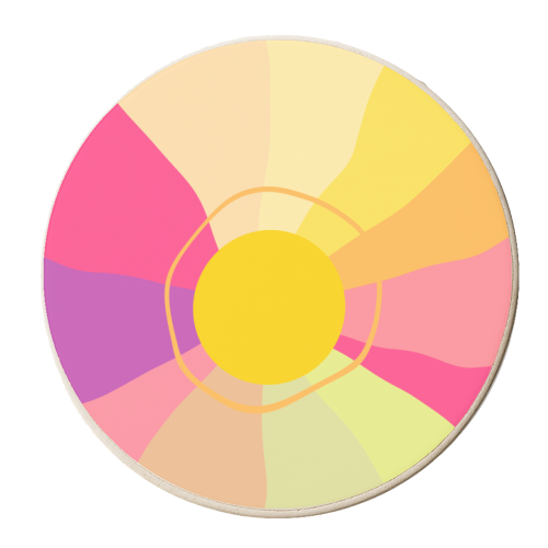 Retro Sunrise Glam #1 #wall #art - personalised beer coaster by Anita Bella Jantz