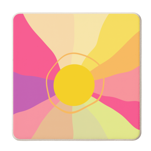 Retro Sunrise Glam #1 #wall #art - personalised beer coaster by Anita Bella Jantz