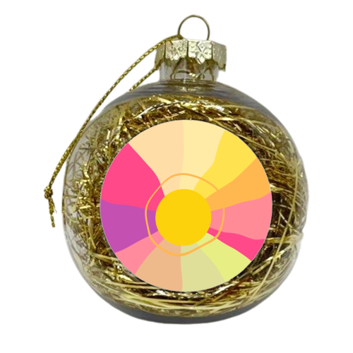 Retro Sunrise Glam #1 #wall #art - xmas bauble by Anita Bella Jantz