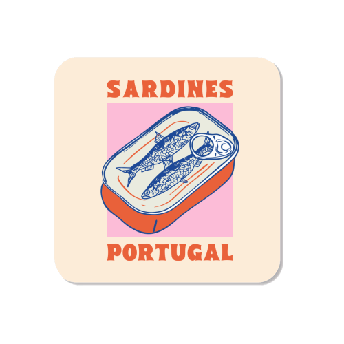 Retro Tin Can Sardines – Portugal Food Art - Magnet by EZbie