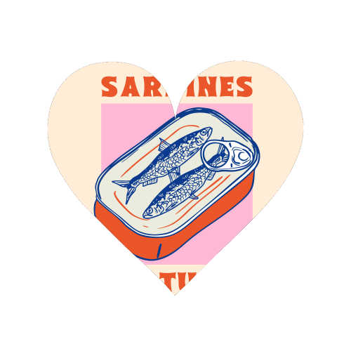 Retro Tin Can Sardines – Portugal Food Art - Magnet by EZbie