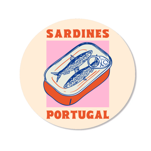 Retro Tin Can Sardines – Portugal Food Art - Magnet by EZbie