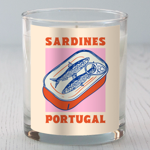 Retro Tin Can Sardines – Portugal Food Art - scented candle by EZbie