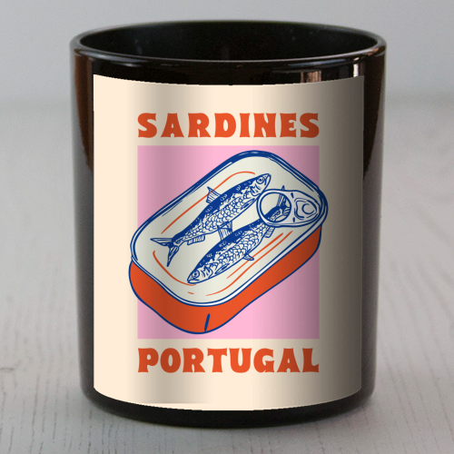 Retro Tin Can Sardines – Portugal Food Art - scented candle by EZbie