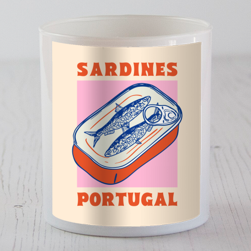 Retro Tin Can Sardines – Portugal Food Art - scented candle by EZbie