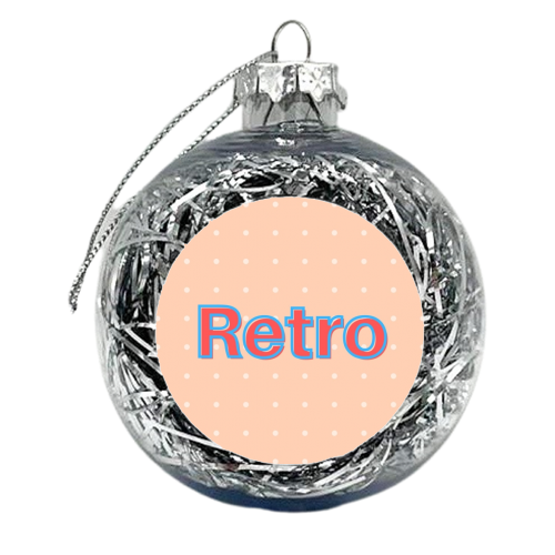 Retro typography design - xmas bauble by Proper Job Studio
