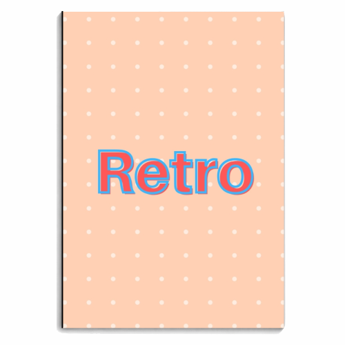 Retro typography design - personalised A4, A5, A6 notebook by Proper Job Studio