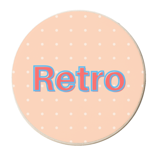 Retro typography design - personalised beer coaster by Proper Job Studio