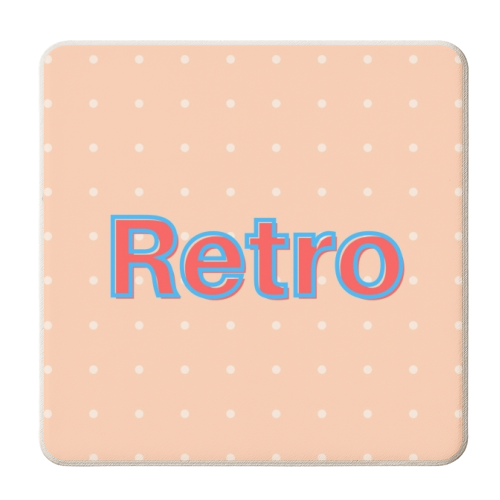 Retro typography design - personalised beer coaster by Proper Job Studio