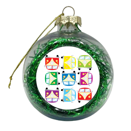 Retro VW Campers - xmas bauble by BESPOKE