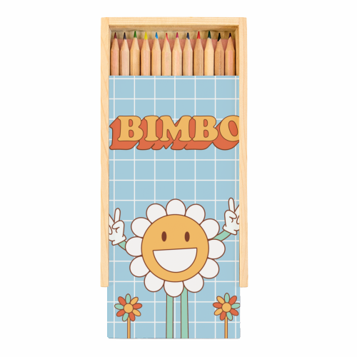 RETRO Y2K BIMBO FLOWER - Coloured Pencils with Box by AbiGoLucky