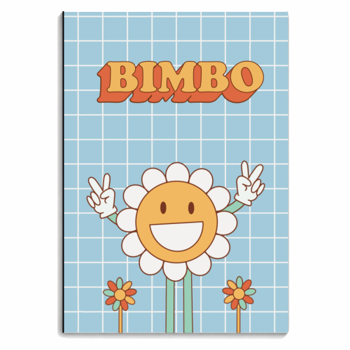 RETRO Y2K BIMBO FLOWER - personalised A4, A5, A6 notebook by AbiGoLucky