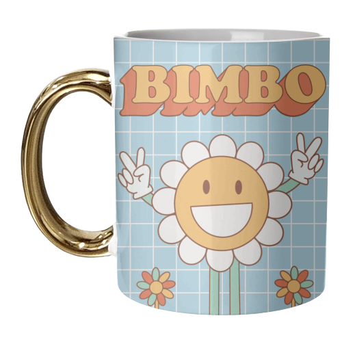 RETRO Y2K BIMBO FLOWER - unique mug by AbiGoLucky