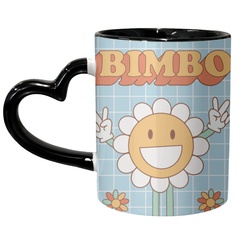 RETRO Y2K BIMBO FLOWER - unique mug by AbiGoLucky