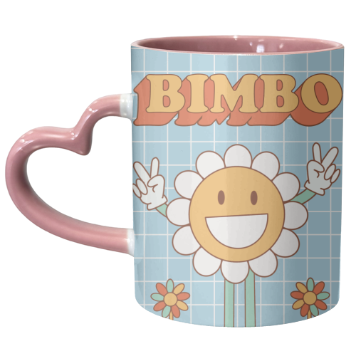 RETRO Y2K BIMBO FLOWER - unique mug by AbiGoLucky