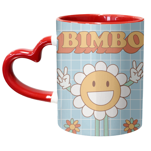 RETRO Y2K BIMBO FLOWER - unique mug by AbiGoLucky