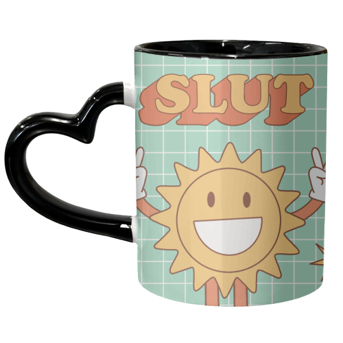 Retro Y2K Slut Sun - unique mug by AbiGoLucky