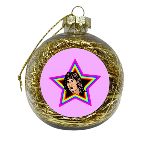 Rhapsody In Lilac - xmas bauble by Wallace Elizabeth