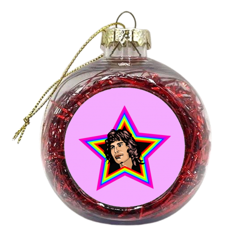 Rhapsody In Lilac - xmas bauble by Wallace Elizabeth