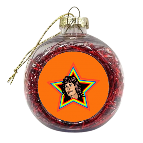 Rhapsody In Orange - xmas bauble by Wallace Elizabeth