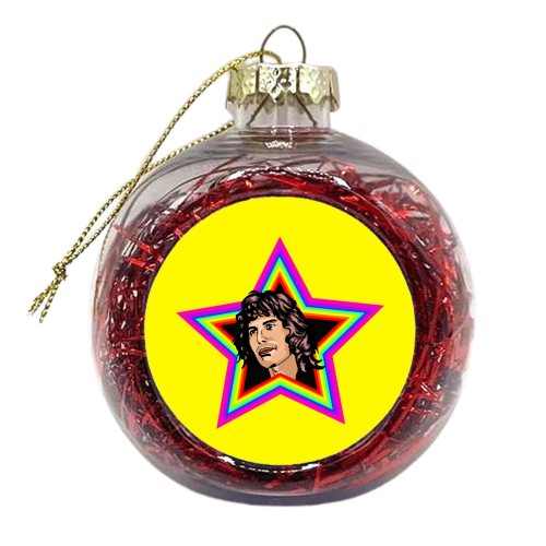 Rhapsody In Yellow - xmas bauble by Wallace Elizabeth