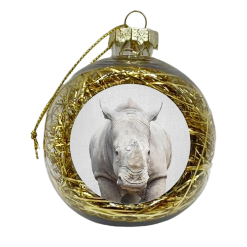 Rhino - Colorful - xmas bauble by Gal Design