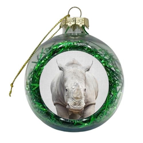 Rhino - Colorful - xmas bauble by Gal Design