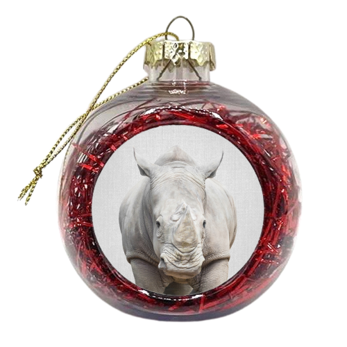 Rhino - Colorful - xmas bauble by Gal Design
