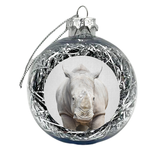 Rhino - Colorful - xmas bauble by Gal Design