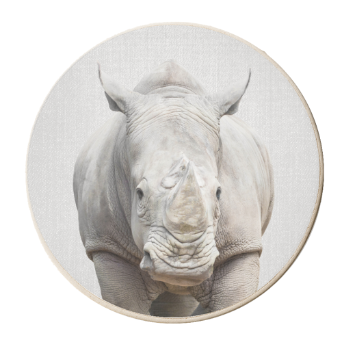 Rhino - Colorful - personalised beer coaster by Gal Design