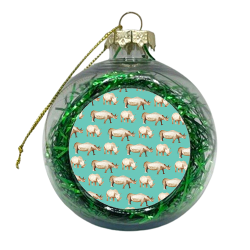 Rhino - xmas bauble by Lubka