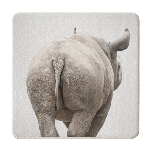 Rhino Tail - personalised beer coaster by Gal Design