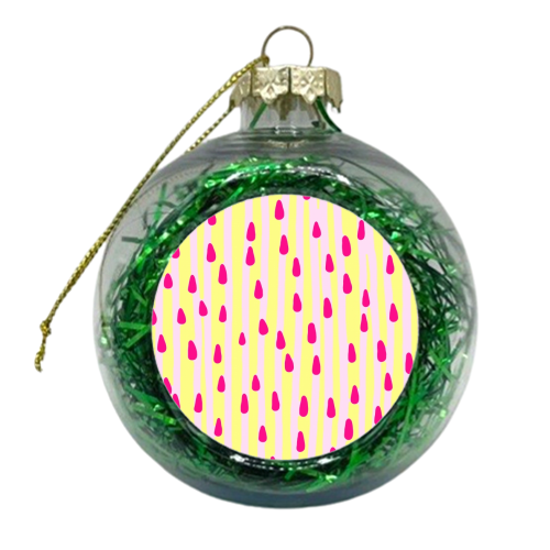 Rhubarb and Custard - xmas bauble by Jennifer Duckett
