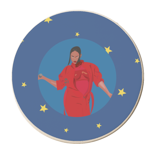 Rihanna - personalised beer coaster by Laura Lonsdale
