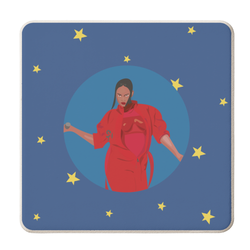 Rihanna - personalised beer coaster by Laura Lonsdale