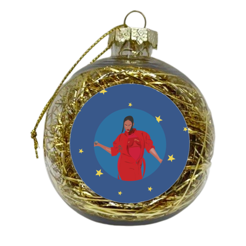 Rihanna - xmas bauble by Laura Lonsdale