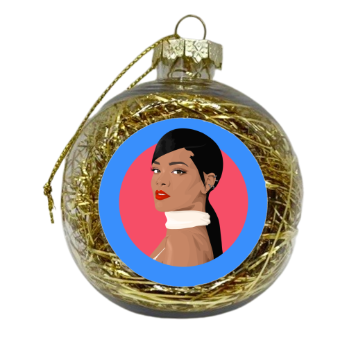 Rihanna - xmas bauble by Pink and Pip