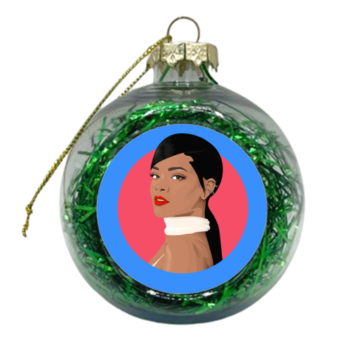 Rihanna - xmas bauble by Pink and Pip