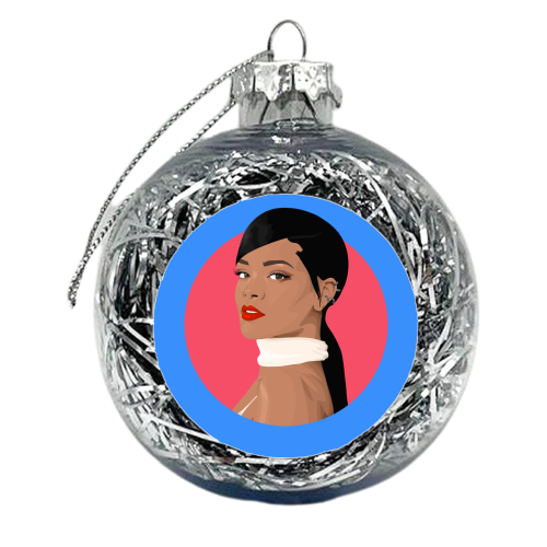 Rihanna - xmas bauble by Pink and Pip