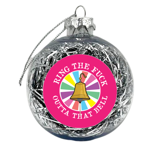 RING THE F*** OUT OF THAT BELL ! CANCER TREATMENT DONE! - xmas bauble by Mad Philomena